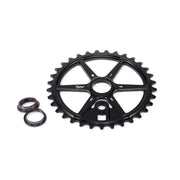 WETHEPEOPLE PATROL SPROCKET black CNC alloy bike sprocket with adapters for BMX chain line optimization