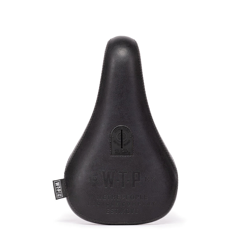 WETHEPEOPLE TEAM PIVOTAL SEAT fat padded black leather BMX bike seat with nylon base and pivotal system for extra comfort and protection