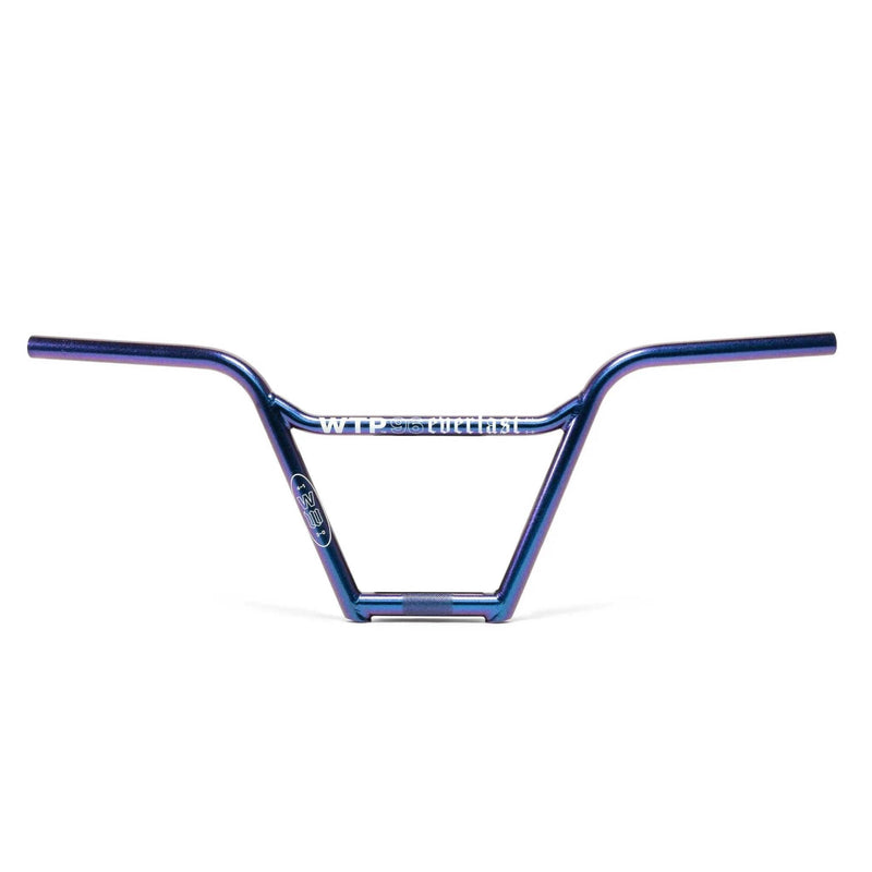 WETHEPEOPLE EVERLAST BAR BMX handlebar with kinked crosstube, 29.6" wide, 9.37" rise, durable 4130 CrMo tubing, blue finish