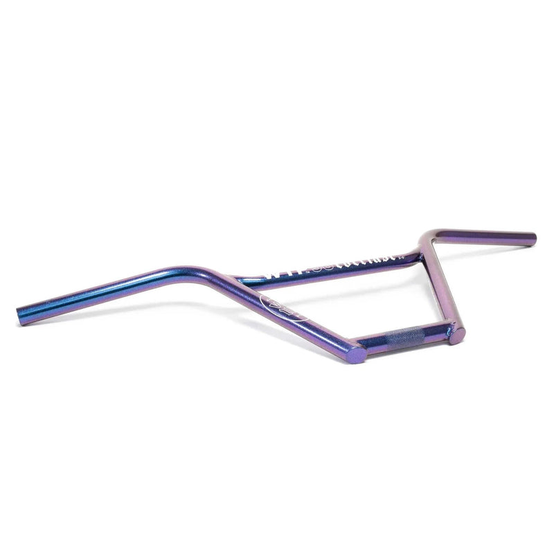 WETHEPEOPLE EVERLAST BAR BMX handlebar with kinked crosstube design, durable 4130 crmo tubing, 9.37" rise, 29.6" width, purple finish