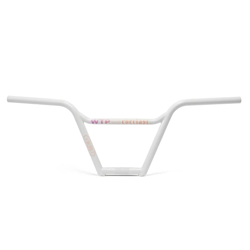 WETHEPEOPLE EVERLAST BAR white BMX handlebar with kinked crosstube and 29.6 inch width for durability and performance