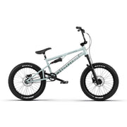 WETHEPEOPLE SWAMPMASTER full-suspension BMX and MTB hybrid bike with Maxxis tires and Manitou fork in light blue color