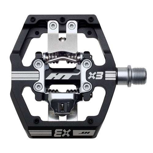 HT COMPONENTS X3 PEDALS black aluminum downhill mountain bike pedals with cleat system and sealed bearings