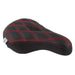 Alienation Gripper Seat fat padded bike seat with black cushion and red stitching for enhanced grip and comfort