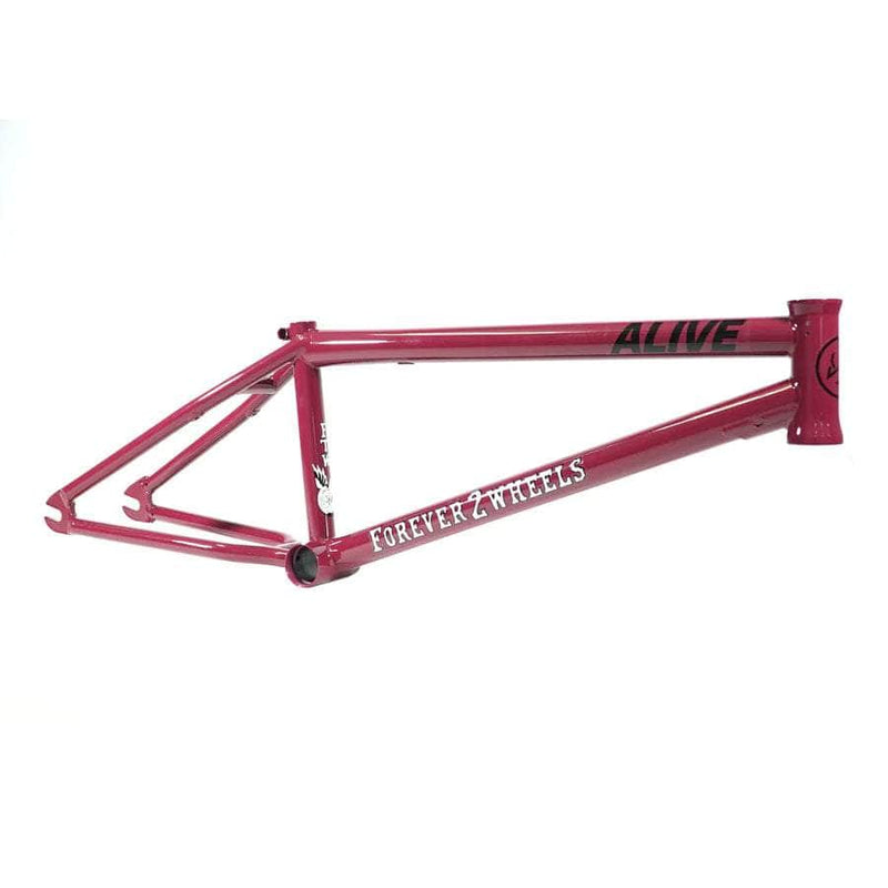 ALIVE INDUSTRY F.T.W. Frame in red 4130 CRMO tubing BMX bike frame with 20.5" toptube and removable brake mounts