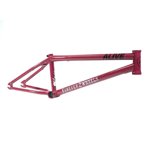 ALIVE INDUSTRY F.T.W. Frame in red 4130 CRMO tubing BMX bike frame with 20.5" toptube and removable brake mounts