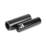 Black Animal Butcher Pegs for skateboards with durable construction and logo detail