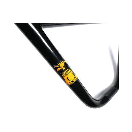 Black Animal Liberty handlebar made of multi-butted chromoly, 29 inches wide with 12-degree backsweep and 1-degree upsweep