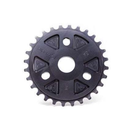 ANIMAL OG SPROCKET black 7075 aluminum bike sprocket with 6mm thickness and 24mm bore hole, featuring 3 rotation positions and included spacers.