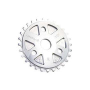 Silver Animal OG sprocket made of 7075 aluminum with 6mm thickness and 24mm bore hole, featuring three rotation positions and included spacers.