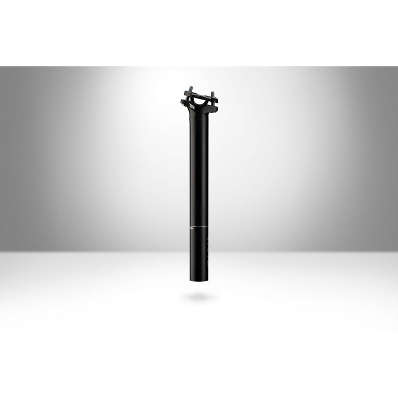 Black MTB AP1 Seatpost made of Alloy 2014-T66 with 300mm length and multiple diameter options for downhill and freeride biking.