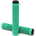Teal Primo Cali Grips with ribbed texture and no flange for comfortable bike handlebar grip.
