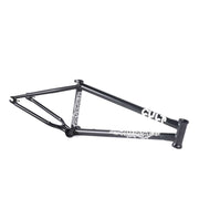CULT COREY WALSH FRAME black BMX bike frame made from cult classic tubing with integrated headtube and tapered seatstays designed for 2.40” tires