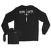 Black Bone Deth Dagger long sleeve T-shirt with white dagger and skull graphic design