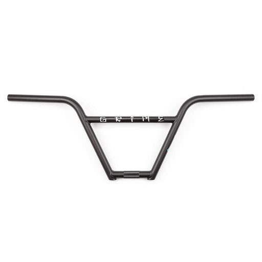 BSD GRIME OS 4-piece black chromoly BMX handlebar with 9 or 9.5 inch rise and GRIME logo