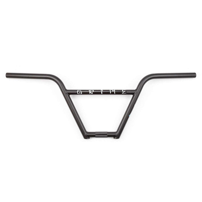 BSD GRIME OS 4-piece black chromoly BMX handlebar with 9 or 9.5 inch rise and GRIME logo