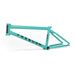 Turquoise BSD Freedom BMX frame with black logo and Freedom text, lightweight and durable design.