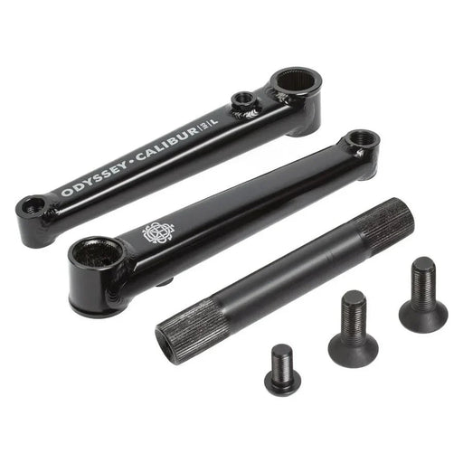 ODYSSEY CALIBUR V2 black bicycle crank arms with spindle and mounting bolts set