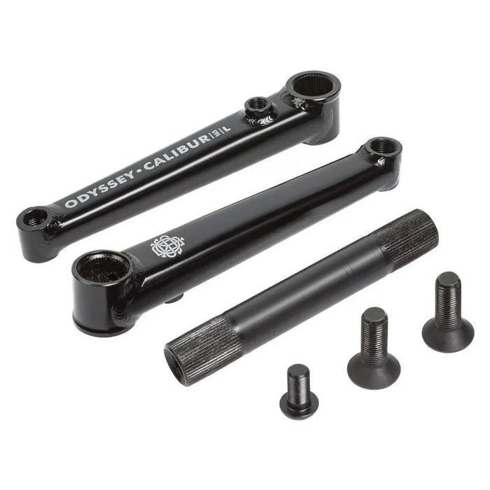ODYSSEY CALIBUR V2 black bicycle crank arms with spindle and mounting bolts set