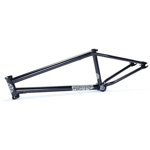 Black Fiend Varanyak V3 BMX frame made of 100% 4130 chromoly with elevated chain stays and integrated brake mounts