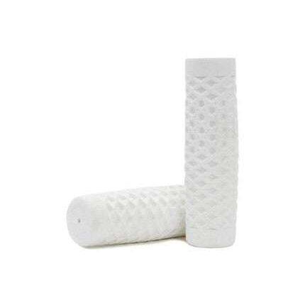 White CULT VANS WAFFLE CRUISER rubber grips with waffle sole pattern for 7/8" handlebars, sold in pairs