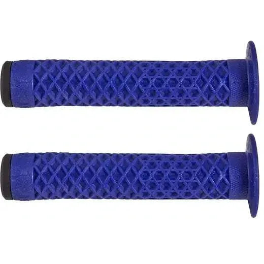 Blue Cult VANS waffle grips with flange designed for BMX bikes with textured surface for superior grip and comfort.