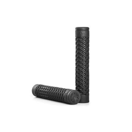 Black Cult Vans Waffle Grips without flange featuring iconic waffle pattern and Cult nylon plug ends.