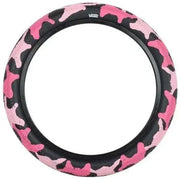 CULT VANS WAFFLE 20x2.4 bike tire with pink and black waffle tread pattern and high pressure sidewalls