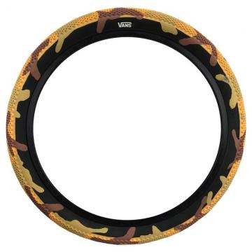 CULT VANS WAFFLE 16x2.3 tire with classic waffle tread pattern, camo design, lightweight and high-pressure sidewalls