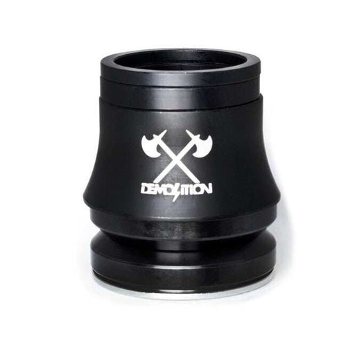 Black Demolition Headset V2 with crossed axes logo, integrated style, and sealed cartridge bearings.