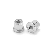 Pair of MISSION aluminum axle nuts 17mm hex, lightweight 7075-T6 aluminum, fits 3/8" and 14mm threads.