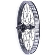 CULT ASTRONOMICA freecoaster rear BMX wheel with black rim and hub featuring branded spoke decals