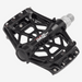 Tioga Dazz MX black die-cast alloy compact BMX bike pedal with replaceable traction pins and 2DU dual bushing system
