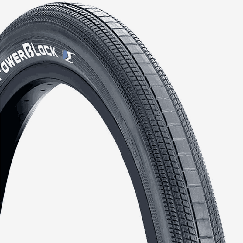 PowerBlock tire with steel bead, 60 TPI casing, and UTC rubber for durable performance and value.