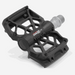 Tioga Spyder Dazz Lite black thermoplastic bicycle pedal with 2DU dual bushing system and 9/16” boron axle.