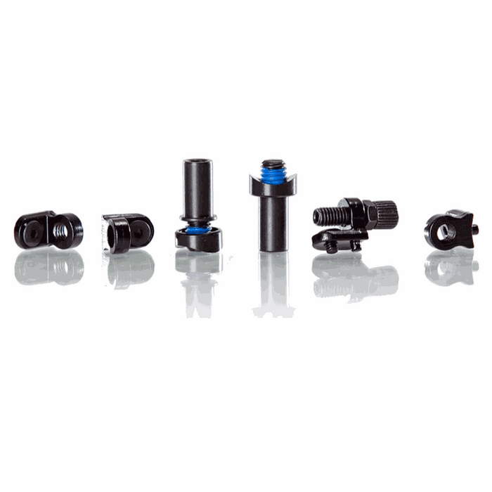 VOLUME BRAKE HARDWARE set including U-brake pivots, washers, cable guide, and adjust screw for bike frames.