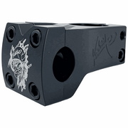 Volume Bison Front Load Stem black CNC aluminum bike stem with ram skull design and V channel cutout