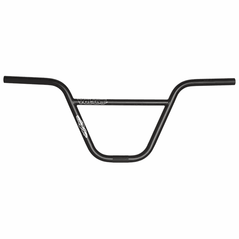 Volume Bikes "Shun" BMX Bar black 29-inch wide 4130 CrMo heat-treated handlebar with 12° backsweep and 2-piece design for BMX street and trail riding