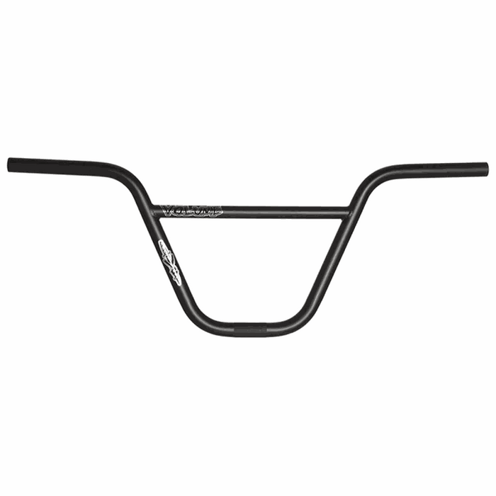 Volume Bikes "Shun" BMX Bar black 29-inch wide 4130 CrMo heat-treated handlebar with 12° backsweep and 2-piece design for BMX street and trail riding
