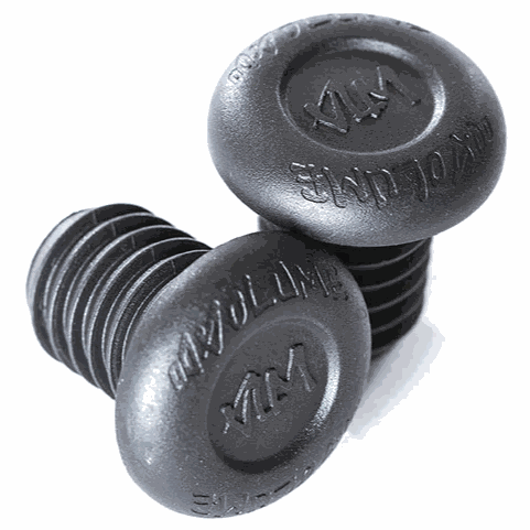 Re-designed plastic compound bar plugs in black, durable and soft, sold in pairs for bike handlebar ends