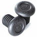 Re-designed plastic compound bar plugs in black, durable and soft, sold in pairs for bike handlebar ends