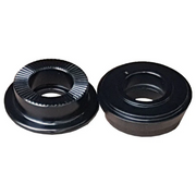 Two black ÉCLAT DYNAMIC CONE parts designed for stability and power transfer in athletic performance