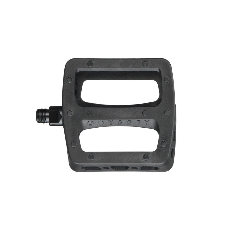 Black Odyssey Twisted PC Pedal made of durable plastic composite with CrMo axle and 9/16" pedal thread