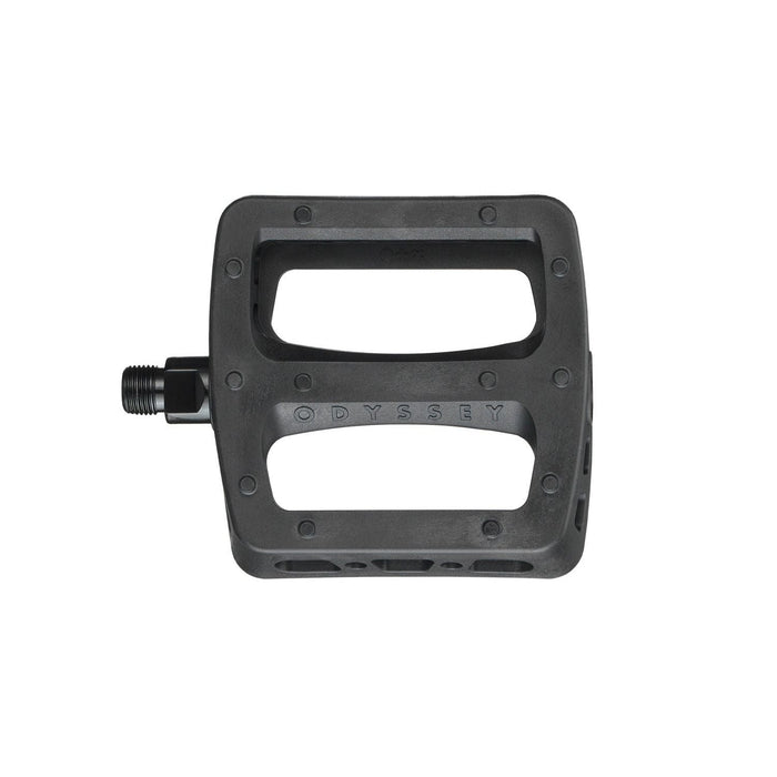 Black Odyssey Twisted PC Pedal made of durable plastic composite with CrMo axle and 9/16" pedal thread