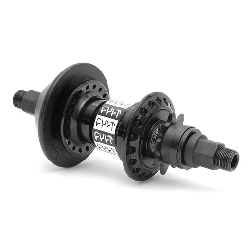 CULT CREW SDS cassette hub with 9t cassette, flip flop design, and included non-drive side hub guard.