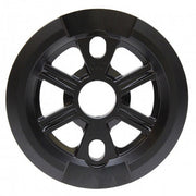Black CULT Dak Guard sprocket with Dakota Roche signature design for BMX bikes