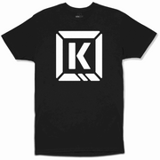 Black KINK REPRESENT T-SHIRT with bold white logo, made from 100% combed ring-spun USA cotton, pre-shrunk tailored fit, lightweight and durable design