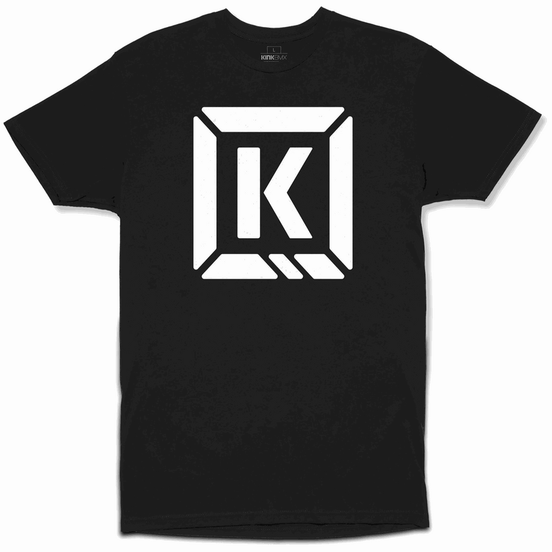 Black KINK REPRESENT T-SHIRT with bold white logo, made from 100% combed ring-spun USA cotton, pre-shrunk tailored fit, lightweight and durable design