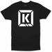 Black KINK REPRESENT T-SHIRT with bold white logo, made from 100% combed ring-spun USA cotton, pre-shrunk tailored fit, lightweight and durable design
