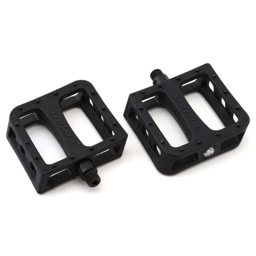 Black PRIMO SUPERTENDERIZER nylon composite bicycle pedals with knurled platforms and molded pins.